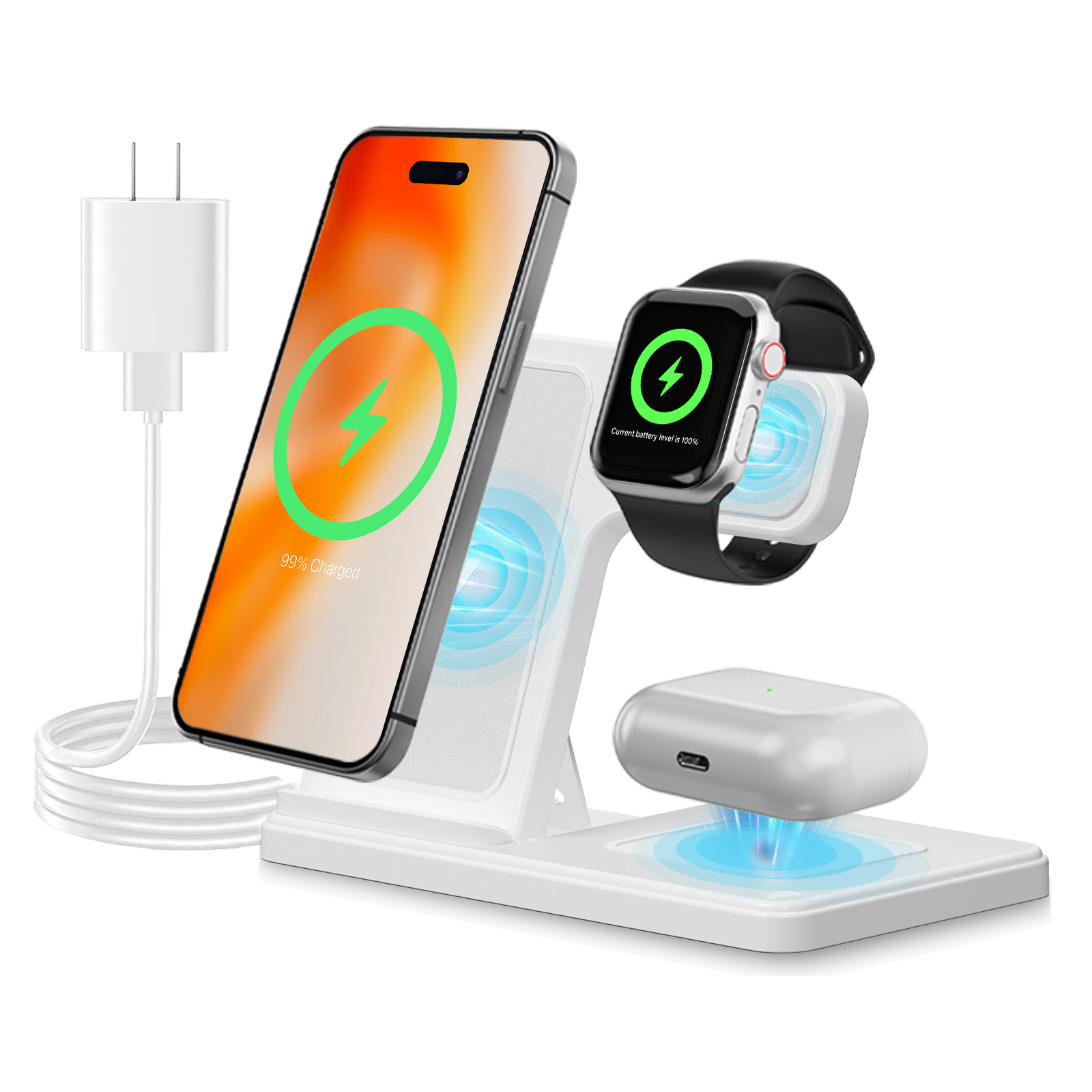 Smartwatch Apple Watch - 15W Magnetic Wireless Charger Stand Foldable