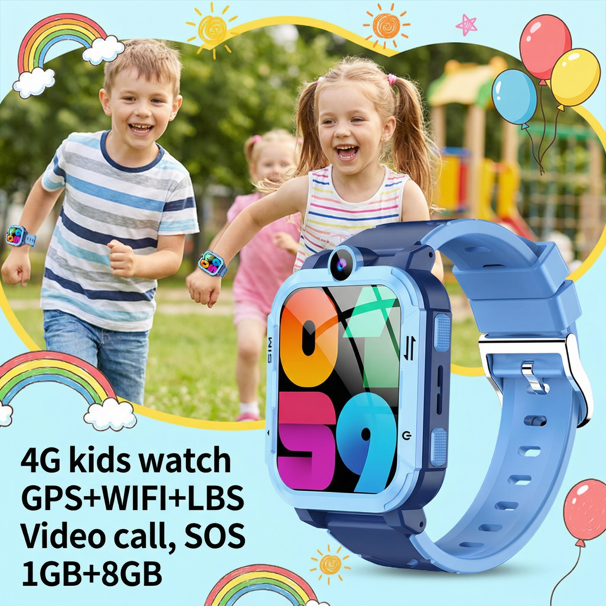 Smartwatch Watches Birthday Gift For Boys - Children Smart Watch 4G GPS WiFi