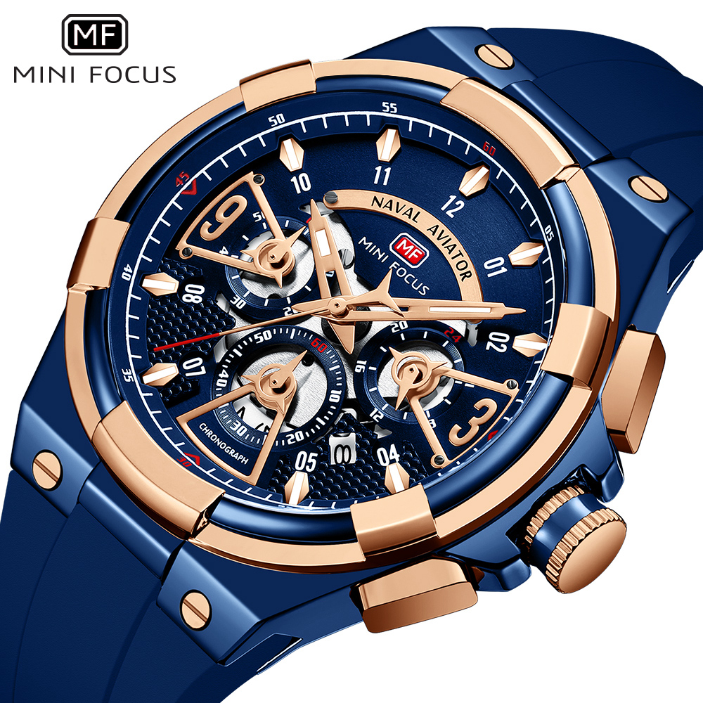 Silicone Sport Band - MINI FOCUS Mens Watches Brand Luxury
