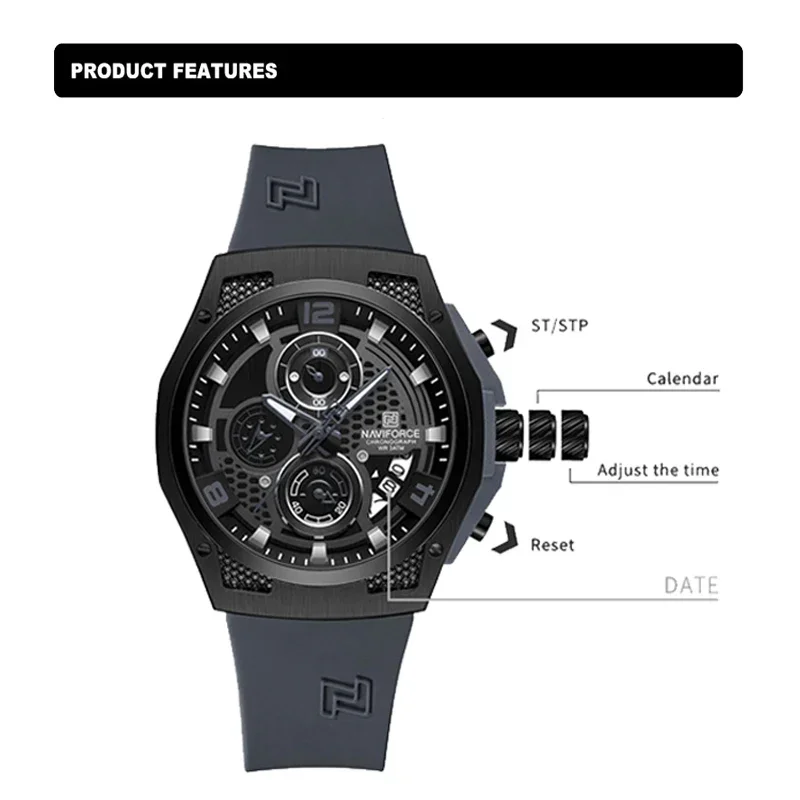 NAVIFORCE NF8051T  Luxury Desi – Silicone Sport Band Bewertung und Preis