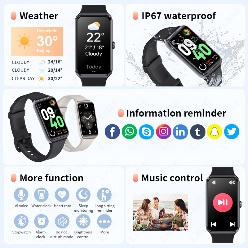 LIGE Couple Smart Wristband Me – Smartwatch Latest Watches For Men Bewertung und Preis