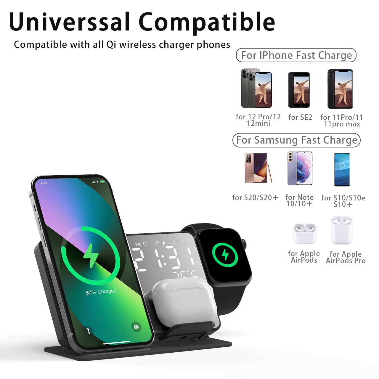 3 in 1 Wireless Charger For iP – Smartwatch Apple Watch Bewertung und Preis