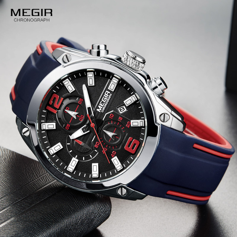 Megir Men's Chronograph Analog – Silicone Sport Band Bewertung und Preis