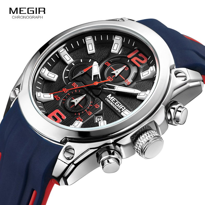 Megir Men's Chronograph Analog – Silicone Sport Band Bewertung und Preis