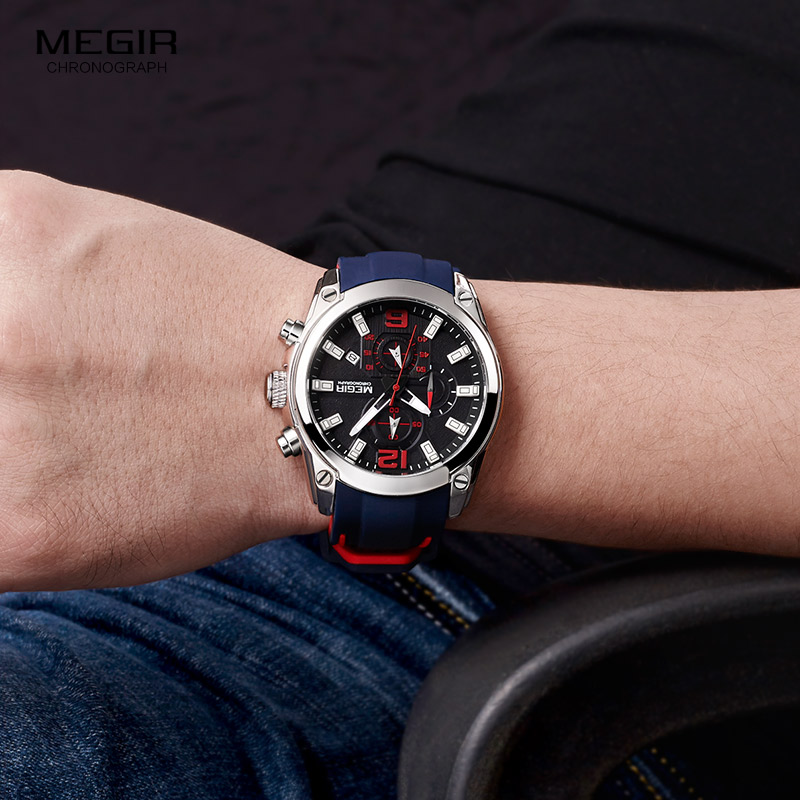 Megir Men's Chronograph Analog – Silicone Sport Band Bewertung und Preis