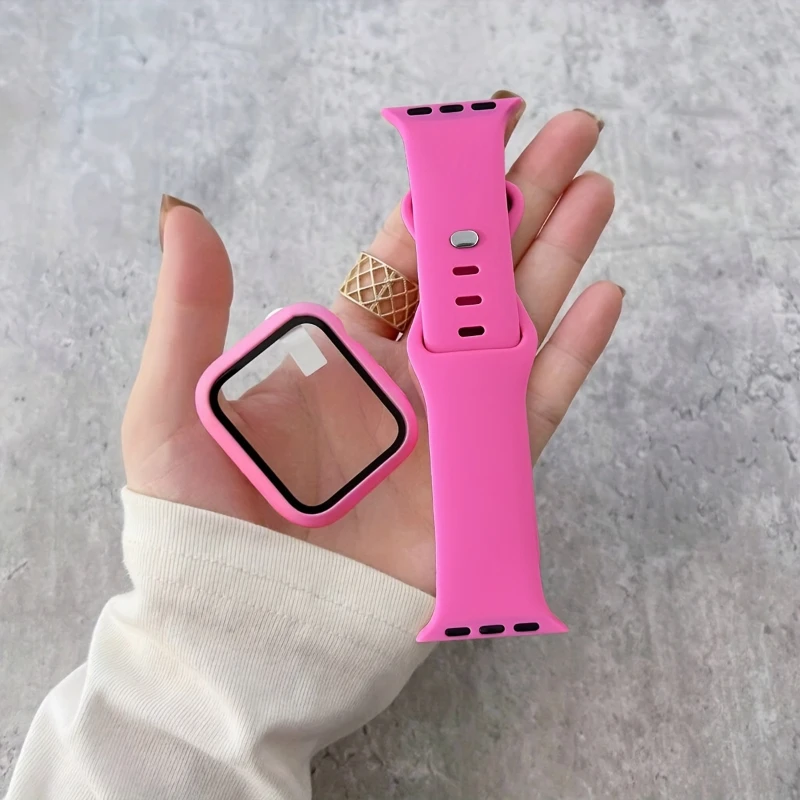 Glass+Case+band For Apple Watc – Silicone Sport Band Bewertung und Preis