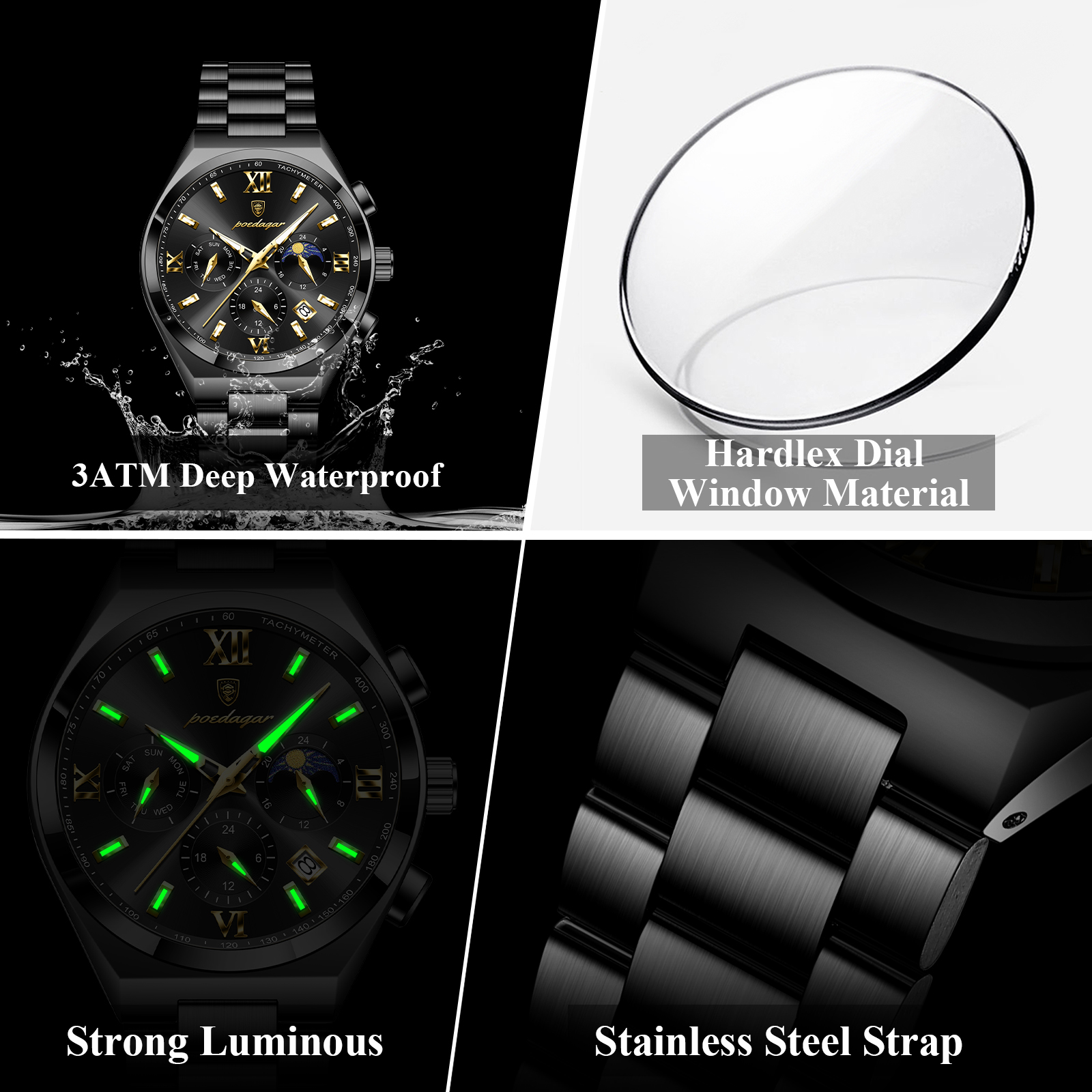 POEDAGAR Fashion Luxury Man Wr – Smartwatch Luxury Watches Bewertung und Preis