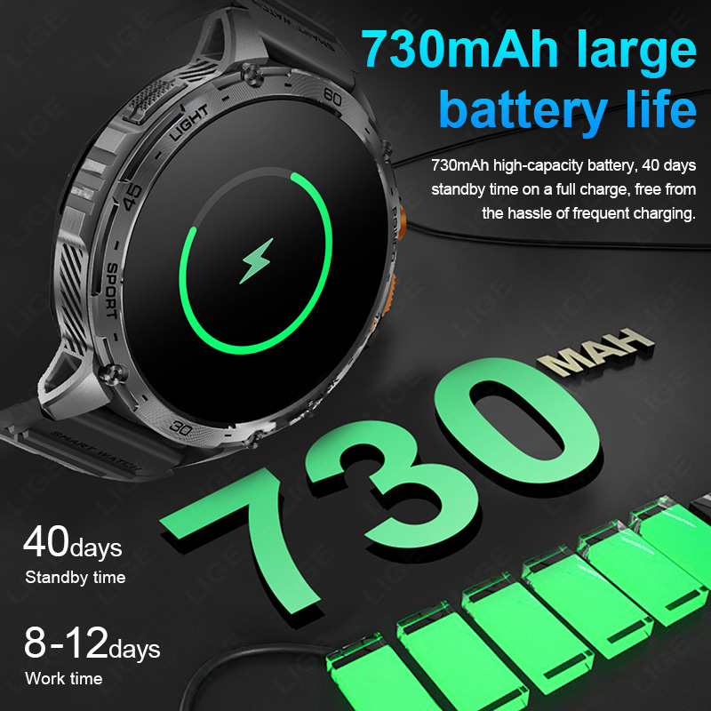 LIGE 730mAh Large Battery Ultr – Smartwatch Latest Watches For Men Bewertung und Preis