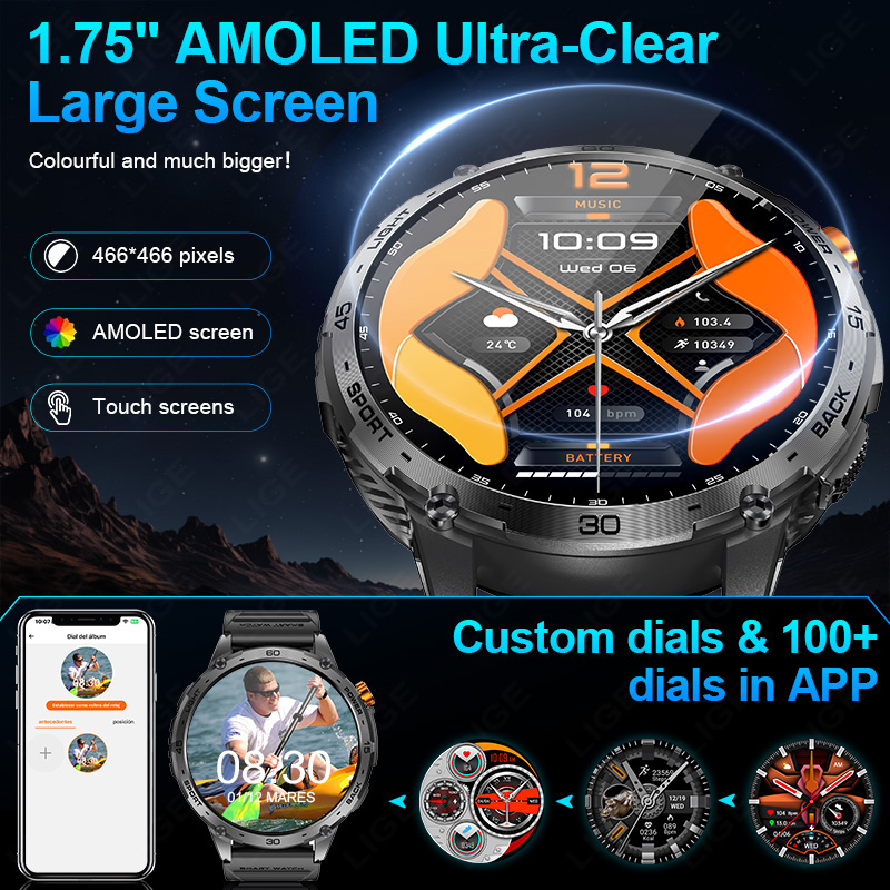 LIGE 730mAh Large Battery Ultr – Smartwatch Latest Watches For Men Bewertung und Preis