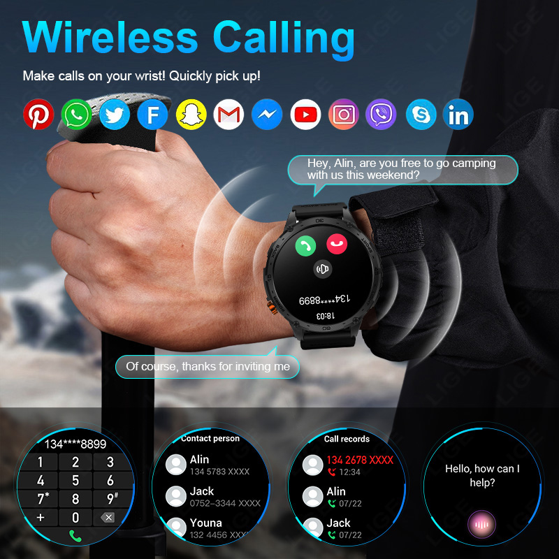 LIGE 730mAh Large Battery Ultr – Smartwatch Latest Watches For Men Bewertung und Preis