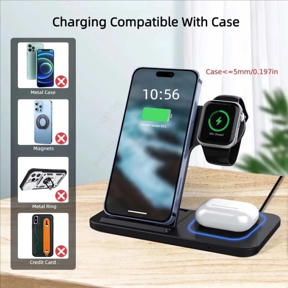 Foldable 3 in 1 Wireless Charg – Smartwatch Apple Watch Bewertung und Preis