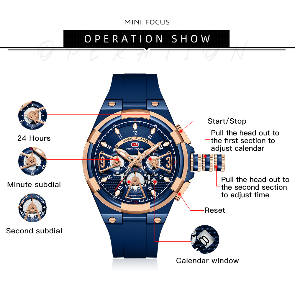 MINI FOCUS Mens Watches Brand  – Silicone Sport Band Bewertung und Preis