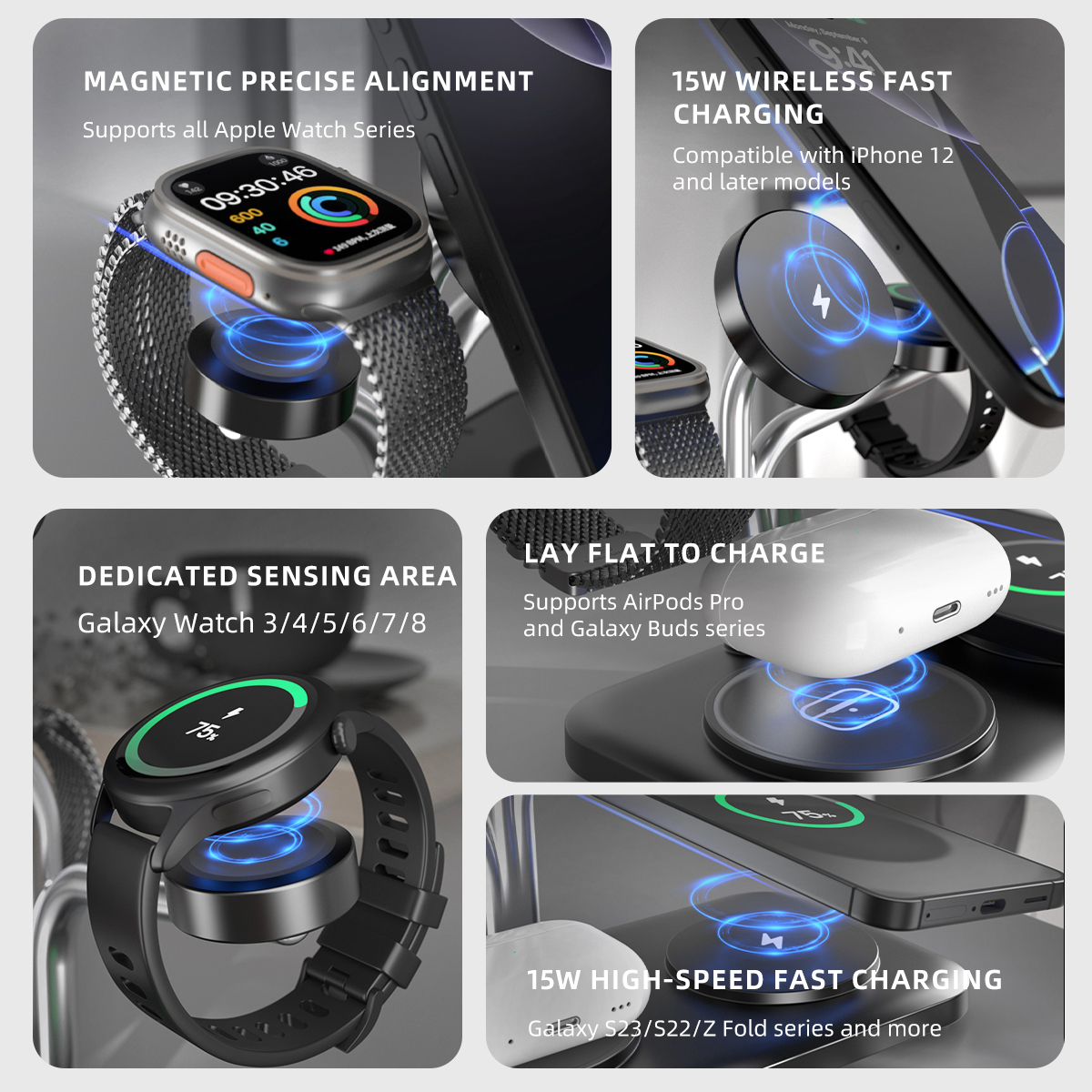 5 IN 1 Magnetic Wireless Charg – Smartwatch Apple Watch Bewertung und Preis