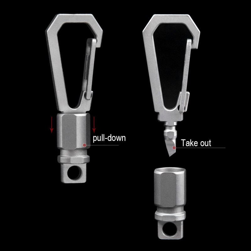 1pc Titanium Alloy Keychain ED – Tritium Gas Tube Bewertung und Preis